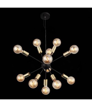 SL437.403.12 Люстра подвесная ST-Luce Черный, Золото E27 12*60W FOGLIONE-foto5