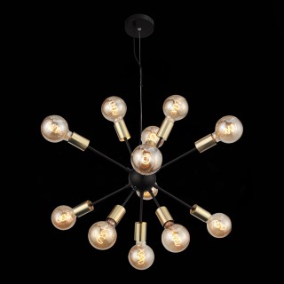 SL437.403.12 Люстра подвесная ST-Luce Черный, Золото E27 12*60W FOGLIONE-foto5