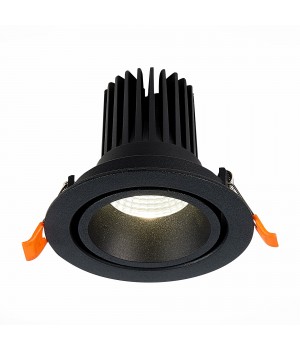 ST705.448.10 Св-к встр. Черный LED 1*10W 4000K 750Lm Ra>90 38° IP20 D102xH85 170-240V ST705