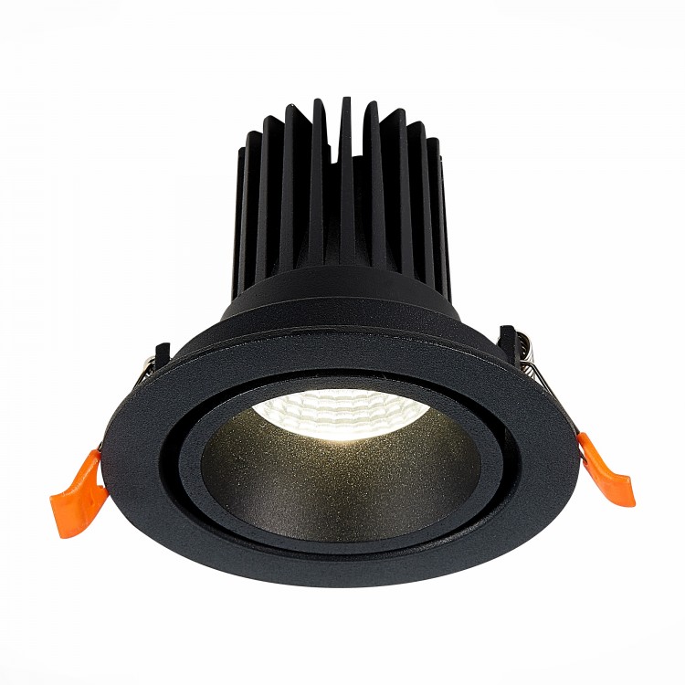 ST705.448.10 Св-к встр. Черный LED 1*10W 4000K 750Lm Ra>90 38° IP20 D102xH85 170-240V ST705