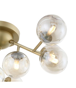 SL438.202.12 Люстра потолочная ST-Luce Золотистый/Коньячный G9 12*5W PALLЕRE-foto3