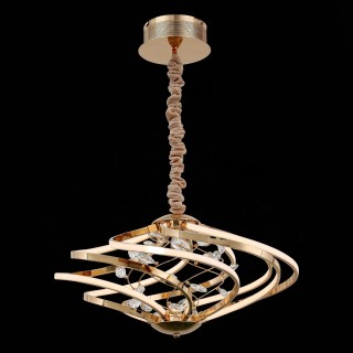 SL924.203.08 Люстра подвесная ST-Luce Золотистый, Прозрачный/Белый LED 1*46W 4000K MULINELLO-foto3