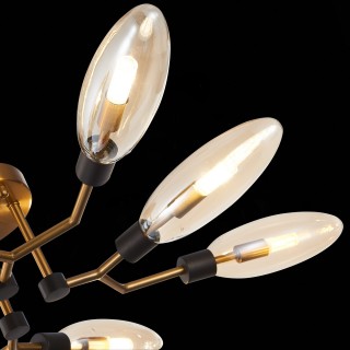 SL1174.302.08 Люстра потолочная ST-Luce Латунь/Коньячный G9 8*5W DESIMA-foto7