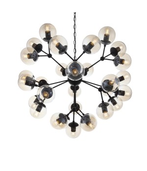 SL549.413.30 Люстра подвесная ST-Luce Черный/Янтарный E27 30*40W (из 2-х коробок) STAMPO-foto2