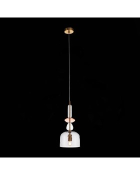 SL1147.403.01 Светильник подвесной ST-Luce Золотистый/Дымчатый E27 1*60W ILLUVIO-foto4