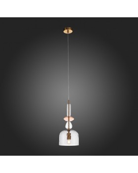 SL1147.403.01 Светильник подвесной ST-Luce Золотистый/Дымчатый E27 1*60W ILLUVIO-foto7