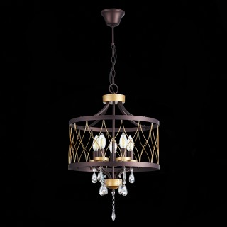 SL789.423.05 Люстра подвесная ST-Luce Темный кофе, Золото/Темный кофе, Золото, Прозрачный E14 5*60W GRASSО-foto8