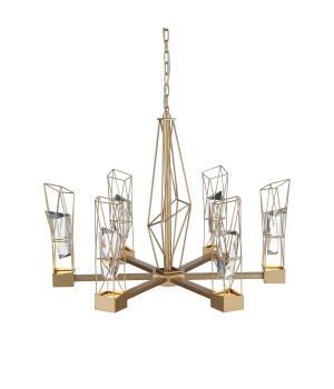 SL815.203.06 Люстра подвесная ST-Luce Матовое золото/Матовое золото, Прозрачный LED 6*8W 4000K PROGETTO-foto13