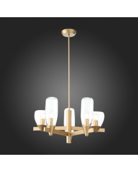 SL1119.203.05 Светильник подвесной ST-Luce Золотистый/Прозрачный E14 5*40W TENERESA-foto6