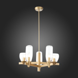 SL1119.203.05 Светильник подвесной ST-Luce Золотистый/Прозрачный E14 5*40W TENERESA-foto6