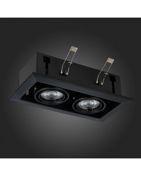 ST250.448.02 Св-к встр. Черный GU10 2*50W L245xW126xH70 220V Без ламп HEMI-foto8