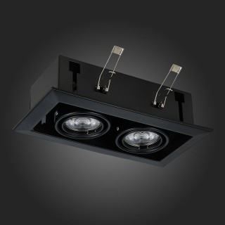 ST250.448.02 Св-к встр. Черный GU10 2*50W  L245xW126xH70 220V Без ламп HEMI-foto8