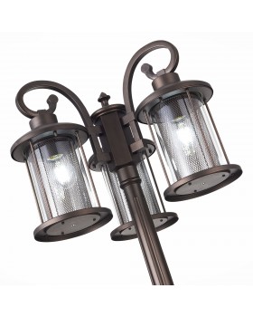 SL080.425.03 Светильник уличный наземный ST-Luce Темный кофе/Прозрачный, Темный кофе E27 3*100W LASTERO-foto13