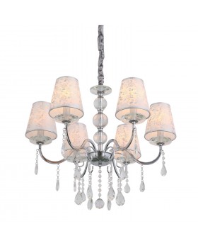 SL176.103.06 Люстра подвесная ST-Luce Хром, Прозрачный/Белый, Хром E14 6*40W AUMENTATO-foto2