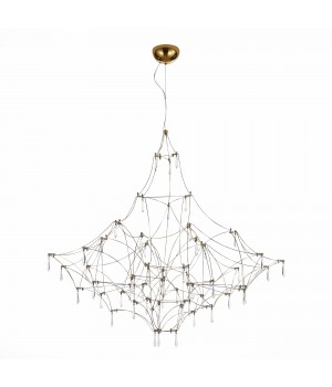 SL797.213.114 Люстра подвесная ST-Luce Золотистый, Прозрачный LED 114*0,45W 3000K GRAVETTA-foto2