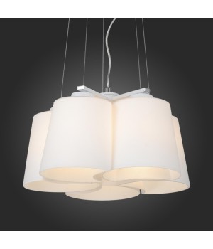 SL543.503.05 Люстра подвесная ST-Luce Серебристый/Белый E27 5*60W CHIELLO-foto5