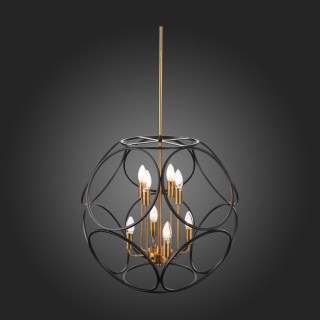 SL1012.423.08 Светильник подвесной ST-Luce Золотистый/Черный E14 8*40W CEZINO-foto15