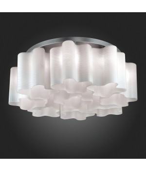 SL117.502.09 Люстра потолочная ST-Luce Серебристый/Белый с полосками E27 9*60W ONDE-foto3