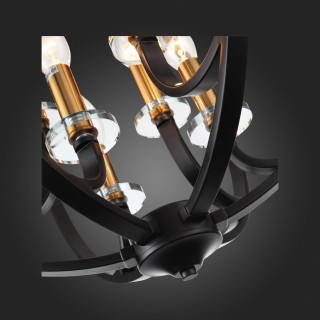 SL1013.423.06 Светильник подвесной ST-Luce Черный, Золото/Черный E14 6*40W PIANETTA-foto3