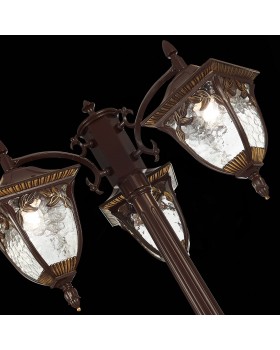 SL083.705.03 Светильник уличный наземный ST-Luce Кофейный/Кофейный, Прозрачный E27 3*60W CHIANI-foto6
