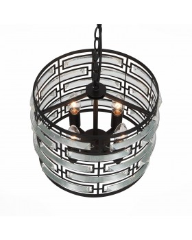 SL665.403.04 Люстра подвесная ST-Luce Черный/Черный, Прозрачный E14 4*40W CHIAREZZA-foto2