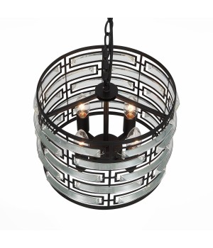 SL665.403.04 Люстра подвесная ST-Luce Черный/Черный, Прозрачный E14 4*40W CHIAREZZA-foto2