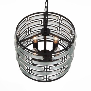 SL665.403.04 Люстра подвесная ST-Luce Черный/Черный, Прозрачный E14 4*40W CHIAREZZA-foto2