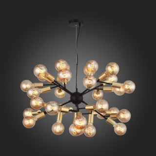 SL437.403.32 Люстра подвесная ST-Luce Черный, Золото E27 32*60W FOGLIONE-foto7