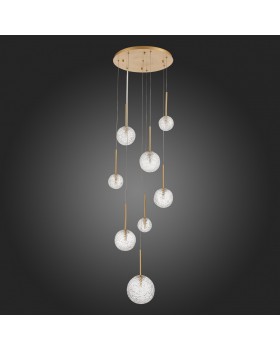 SL1152.203.08 Светильник подвесной ST-Luce Золотистый/Прозрачный G9 8*5W ARCOBALINO-foto4