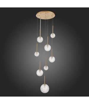 SL1152.203.08 Светильник подвесной ST-Luce Золотистый/Прозрачный G9 8*5W ARCOBALINO-foto4