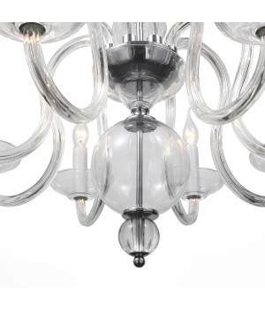 SL757.103.08 Люстра подвесная ST-Luce Хром, Прозрачный/Прозрачный E14 8*40W NINFA-foto2