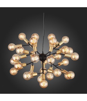 SL437.403.32 Люстра подвесная ST-Luce Черный, Золото E27 32*60W FOGLIONE-foto8