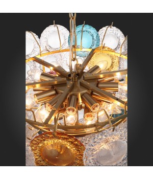 SL420.203.18 Люстра подвесная ST-Luce Золотистый/Разноцветный E14 18*40W CONELI-foto12