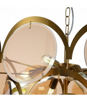 SL1161.333.09 Люстра подвесная ST-Luce Латунь/Янтарный E14 9*60W FAZIA-foto17