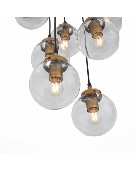 SL234.443.08 Люстра подвесная ST-Luce Черный, Золото/Прозрачный E27 8*40W VARIETA-foto3