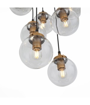 SL234.443.08 Люстра подвесная ST-Luce Черный, Золото/Прозрачный E27 8*40W VARIETA-foto3