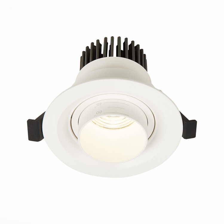 ST701.548.07 Св-к встр. Zoom Белый LED 1*7W 4000K 560Lm Ra 15°-60° IP20 D90xH65 170-240V ST701