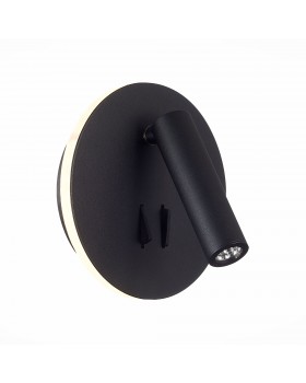 SL1586.413.01 Светильник настенный Черный LED 1*8W 3000K 624Lm Ra>80 24° IP20 L-xW140xH140 170-240V BONDI-foto2