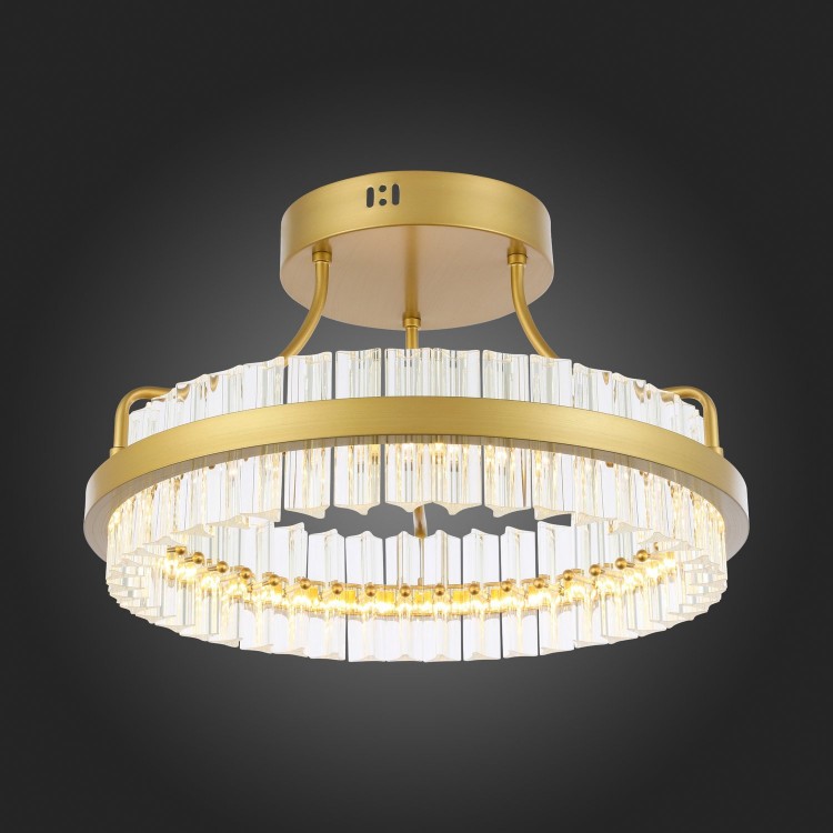 SL383.202.01 Светильник потолочный ST-Luce Матовое золото/Прозрачный LED 1*34W 3000K CHERIO