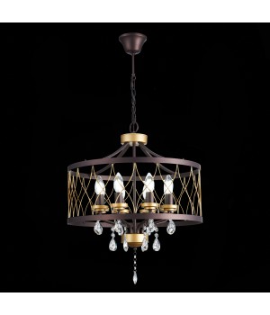 SL789.423.08 Люстра подвесная ST-Luce Темный кофе, Золото/Темный кофе, Золото, Прозрачный E14 8*60W GRASSО-foto9