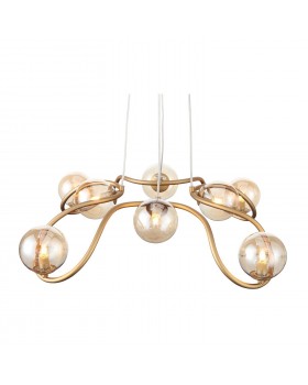 SL1502.203.08 Светильник подвесной ST-Luce Золотистый/Янтарный G9 8*5W LEGATEZZA-foto12