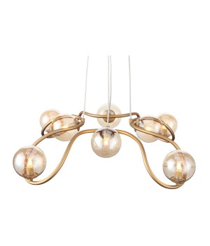 SL1502.203.08 Светильник подвесной ST-Luce Золотистый/Янтарный G9 8*5W LEGATEZZA-foto12