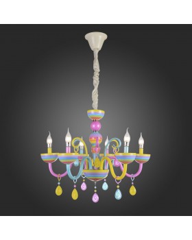 SL672.783.06 Люстра подвесная ST-Luce Разноцветный/Разноцветный E14 6*40W ORNATO-foto8