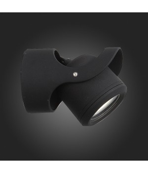 SL093.401.01 Светильник уличный настенный ST-Luce Черный/Черный, Прозрачный G5,3 1*3W ROUND-foto6