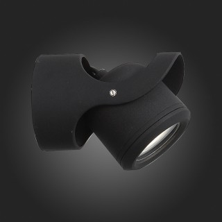 SL093.401.01 Светильник уличный настенный ST-Luce Черный/Черный, Прозрачный G5,3 1*3W ROUND-foto6