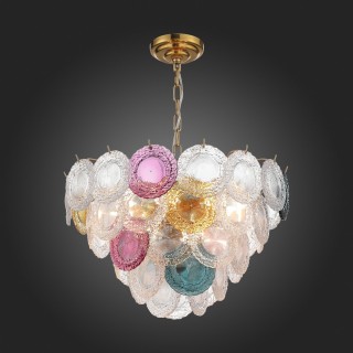 SL420.203.11 Люстра подвесная ST-Luce Золотистый/Разноцветный E14 11*40W CONELI-foto5