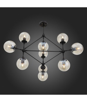 SL549.403.10 Люстра подвесная ST-Luce Черный/Янтарный E27 10*40W STAMPO-foto9