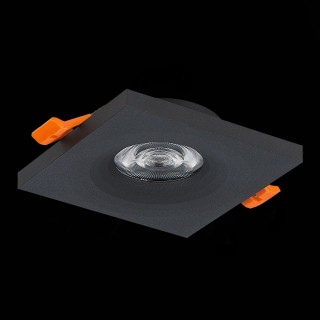 ST205.418.01 Св-к встр. Мат. черный GU10 1*50W  L94xW94xH27 220V Без ламп GERA-foto5