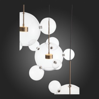 SL1133.203.03 Светильник подвесной ST-Luce Белый,Латунь/Прозрачный LED 3*14W 3000K  (из 4-х коробок) BOPONE-foto3