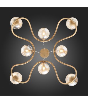 SL1502.203.08 Светильник подвесной ST-Luce Золотистый/Янтарный G9 8*5W LEGATEZZA-foto3